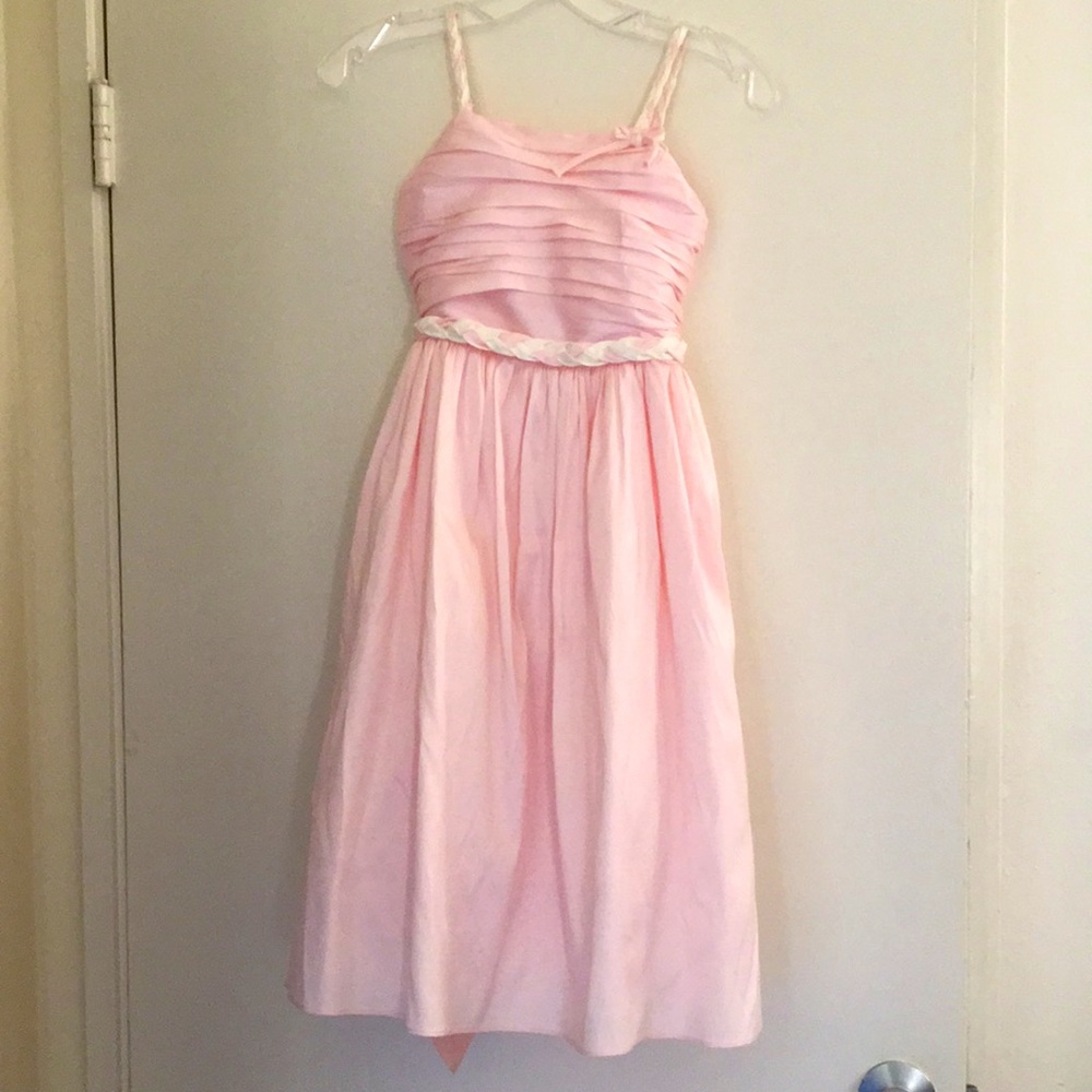 Pink braided strap dress